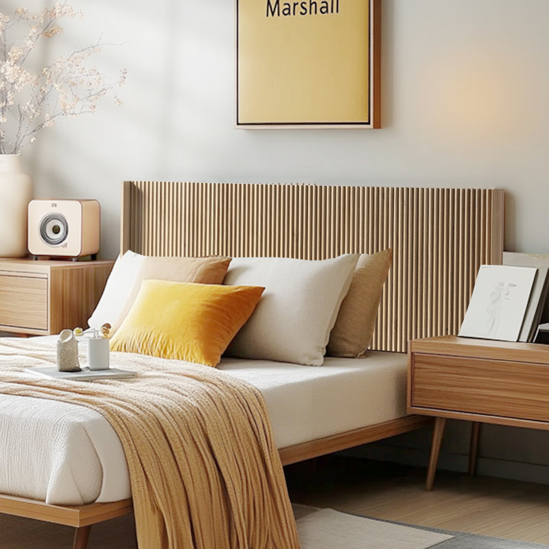 Natural oak headboard discount